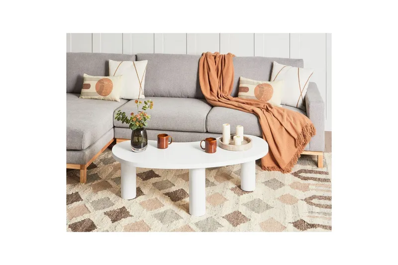 Soffbord Beliani Auburn Ljus trä White - Huonekalut - Pöytä & ruokailuryhmä - Sohvapöytä