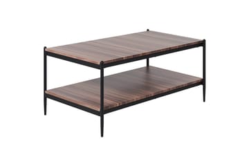 Soffbord Beliani Avoca Dark wood||Black - Huonekalut - Pöytä & ruokailuryhmä - Sohvapöytä