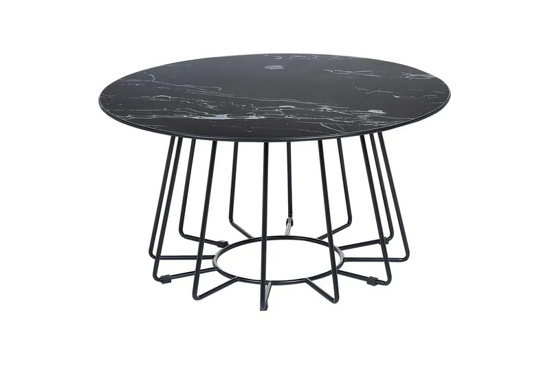 Soffbord Beliani Bernie Svart/Vit Black||White - Huonekalut - Pöytä & ruokailuryhmä - Sohvapöytä