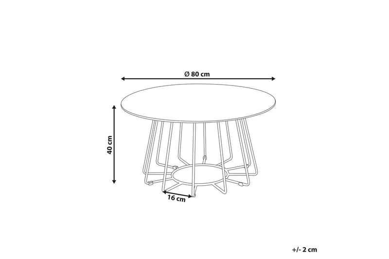 Soffbord Beliani Bernie Svart/Vit White||Black - Huonekalut - Pöytä & ruokailuryhmä - Sohvapöytä