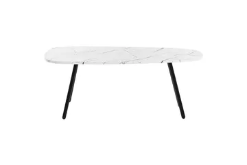 Soffbord Beliani Biddle White||Black - Huonekalut - Pöytä & ruokailuryhmä - Sohvapöytä