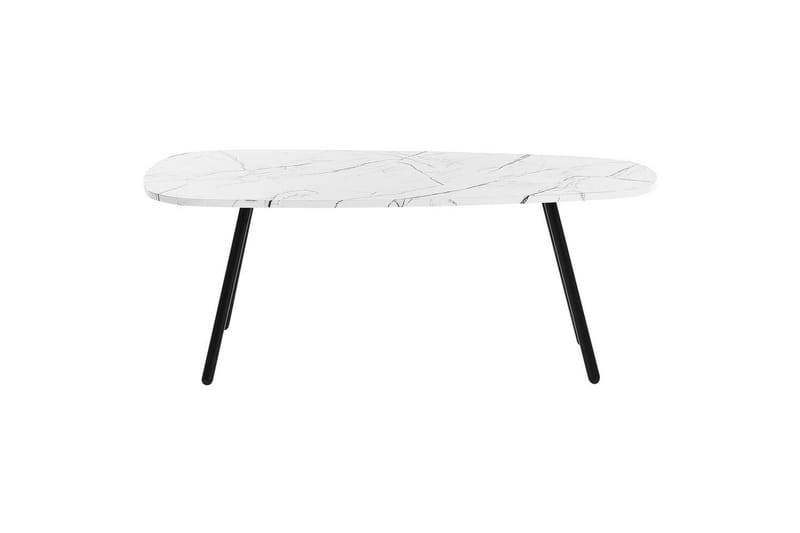 Soffbord Beliani Biddle White||Black - Huonekalut - Pöytä & ruokailuryhmä - Sohvapöytä