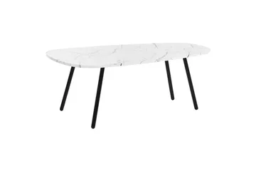 Soffbord Beliani Biddle White||Black - Huonekalut - Pöytä & ruokailuryhmä - Sohvapöytä