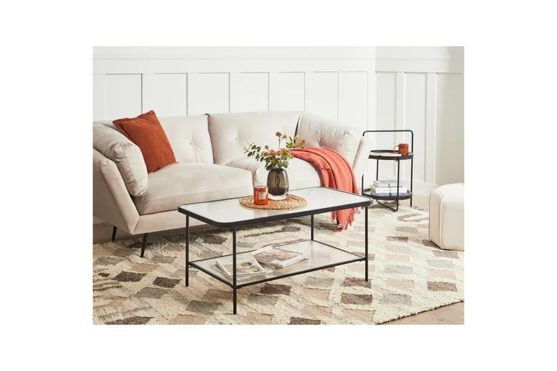 Soffbord Beliani Blair Transparent||Black - Huonekalut - Pöytä & ruokailuryhmä - Sohvapöytä