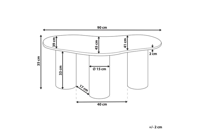 Soffbord Beliani Casablanca White||Light wood - Huonekalut - Pöytä & ruokailuryhmä - Sohvapöytä