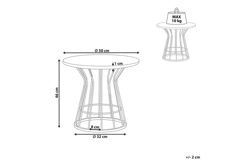 Soffbord Beliani Concan White||GOLD - Huonekalut - Pöytä & ruokailuryhmä - Sohvapöytä