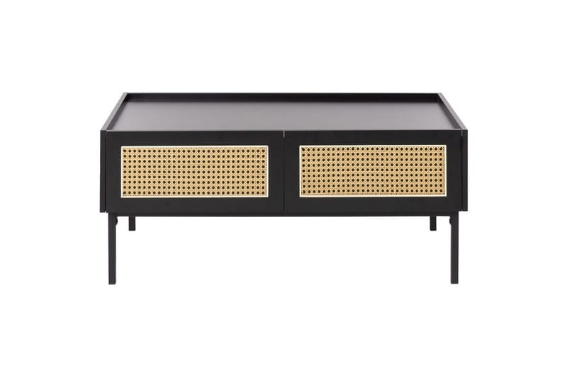 Soffbord Beliani Cullen Black||Light wood - Huonekalut - Pöytä & ruokailuryhmä - Sohvapöytä