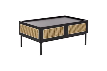Soffbord Beliani Cullen Black||Light wood - Huonekalut - Pöytä & ruokailuryhmä - Sohvapöytä