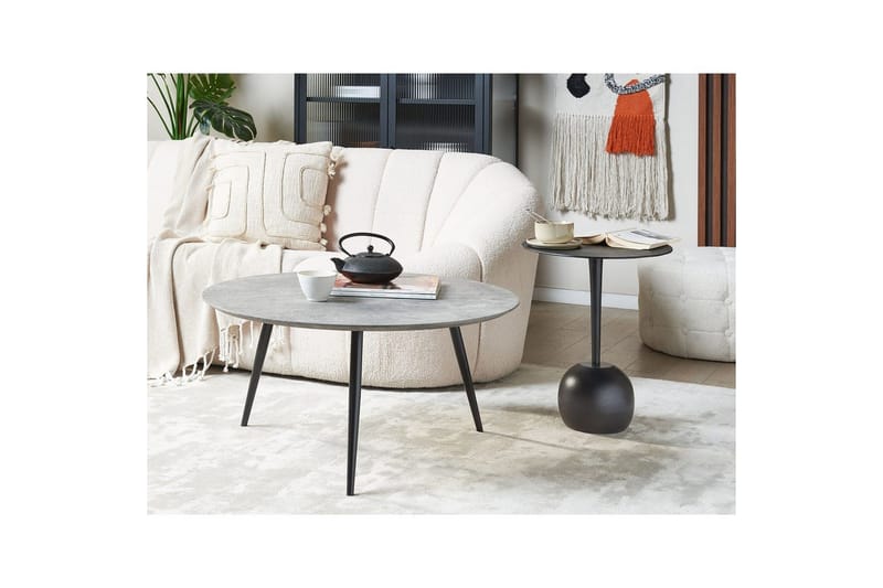 Soffbord Beliani Effie Grå Grey - Huonekalut - Pöytä & ruokailuryhmä - Sohvapöytä