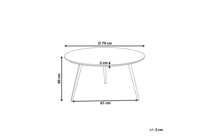 Soffbord Beliani Effie Grå Grey - Huonekalut - Pöytä & ruokailuryhmä - Sohvapöytä
