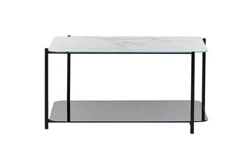 Soffbord Beliani Gloster Black||White - Huonekalut - Pöytä & ruokailuryhmä - Marmoripöydät