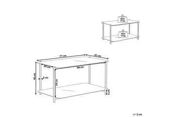 Soffbord Beliani Gloster Black||White - Huonekalut - Pöytä & ruokailuryhmä - Marmoripöydät