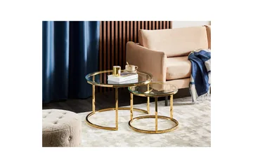 Soffbord Beliani Grange GOLD - Huonekalut - Pöytä & ruokailuryhmä - Apupöytä & sivupöytä - Sarjapöytä