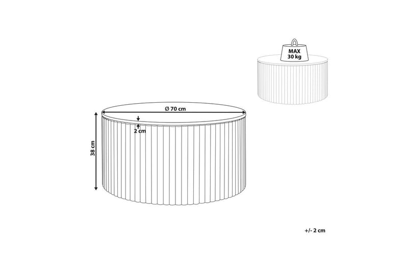 Soffbord Beliani Kirkwood Ljus trä Black - Huonekalut - Pöytä & ruokailuryhmä - Sohvapöytä