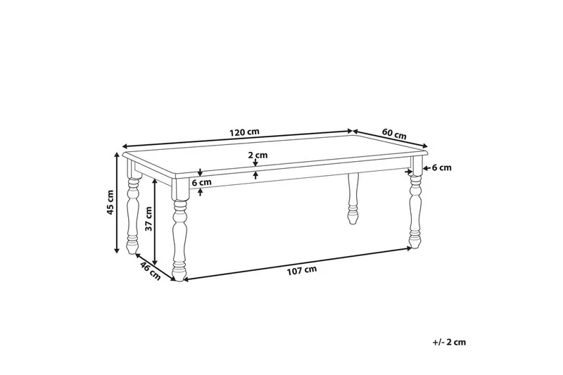 Soffbord Beliani Kokomo White - Huonekalut - Pöytä & ruokailuryhmä - Sohvapöytä