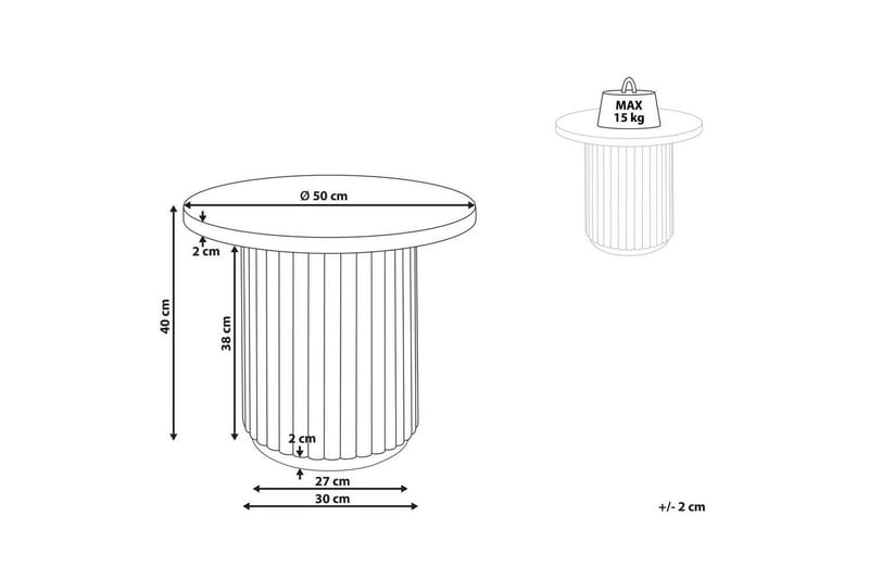 Soffbord Beliani Lemont Ljus trä Black - Huonekalut - Pöytä & ruokailuryhmä - Sohvapöytä
