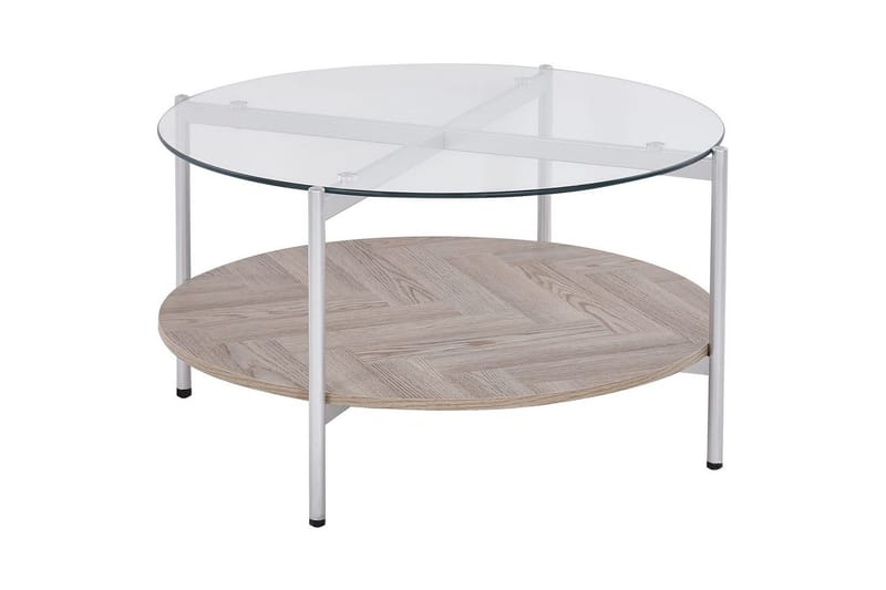 Soffbord Beliani Lovell Guld/ljust trä Silver||Light wood, undefined