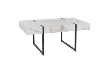 Soffbord Beliani Merced White||Black - Huonekalut - Pöytä & ruokailuryhmä - Marmoripöydät