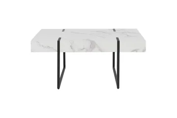 Soffbord Beliani Merced White||Black - Huonekalut - Pöytä & ruokailuryhmä - Marmoripöydät