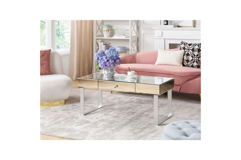 Soffbord Beliani Nesle Silver - Huonekalut - Pöytä & ruokailuryhmä - Sohvapöytä