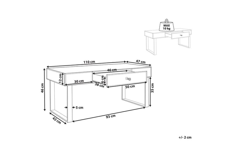 Soffbord Beliani Nesle Silver - Huonekalut - Pöytä & ruokailuryhmä - Sohvapöytä