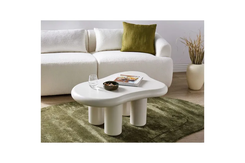 Soffbord Beliani Ondle White - Huonekalut - Pöytä & ruokailuryhmä - Sohvapöytä