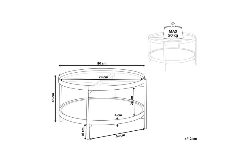 Soffbord Beliani Reno Black||Light wood - Huonekalut - Pöytä & ruokailuryhmä - Sohvapöytä