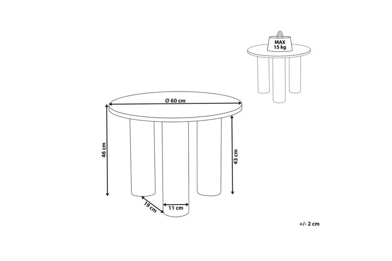 Soffbord Beliani Senoia Ljus trä White - Huonekalut - Pöytä & ruokailuryhmä - Sohvapöytä