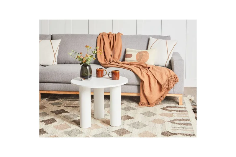 Soffbord Beliani Senoia Ljus trä White - Huonekalut - Pöytä & ruokailuryhmä - Sohvapöytä