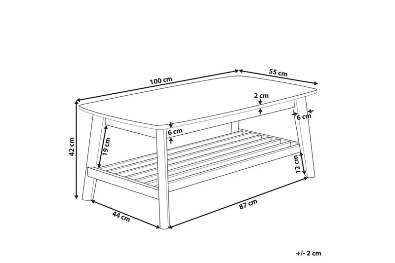 Soffbord Beliani Tulare Light wood - Huonekalut - Pöytä & ruokailuryhmä - Sohvapöytä