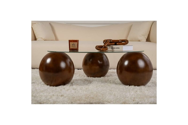 Soffbord Nordure Sibas Soffbord 85 cm Brun - Huonekalut - Pöytä & ruokailuryhmä - Sohvapöytä