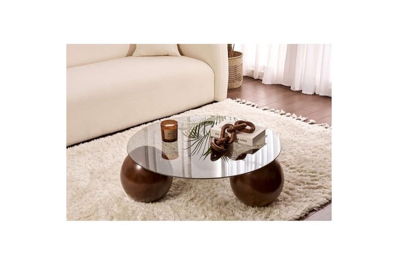 Soffbord Nordure Sibas Soffbord 85 cm Mörkbrun - Huonekalut - Pöytä & ruokailuryhmä - Sohvapöytä