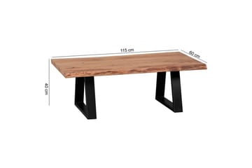 Soffbord Wohnling Mellanfärgat Trä, Svart - Huonekalut - Pöytä & ruokailuryhmä - Sohvapöytä
