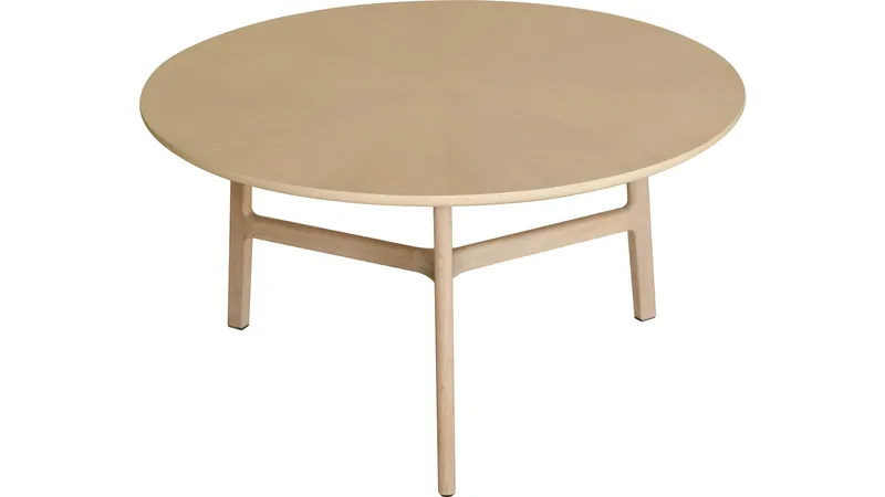 Sohvapöytä Älvros 85 cm, Valkopigmentoitu tammi