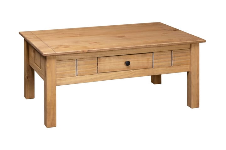 Sohvapöytä 100x60x45 cm täysi mänty Panama-sarja - Ruskea - Sohvapöytä