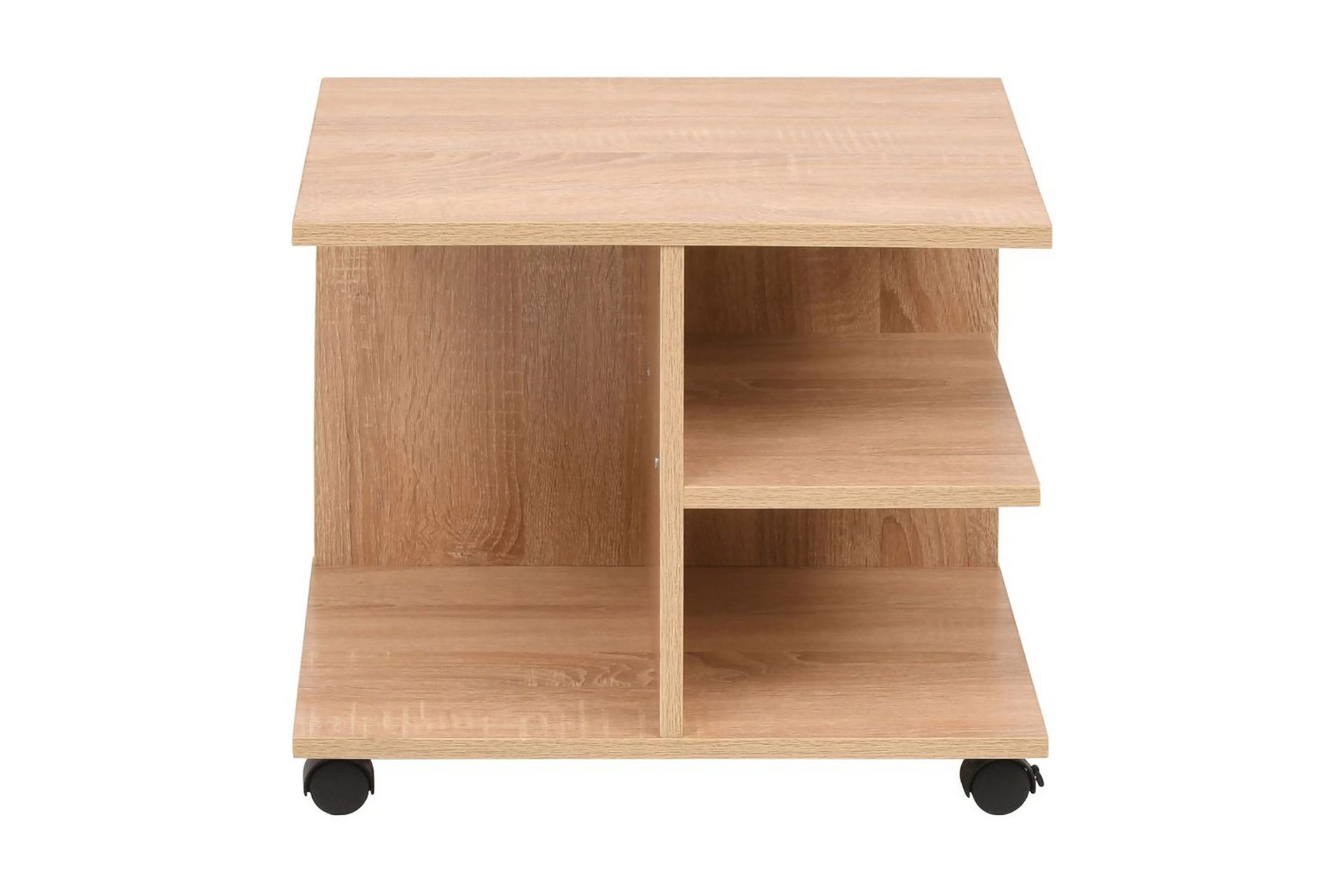 245724 Hylly pyörillä 50x35x42 cm tammi - Ruskea - Huonekalut - Pöytä & ruokailuryhmä - Sohvapöytä