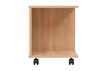 245724 Hylly pyörillä 50x35x42 cm tammi - Ruskea - Huonekalut - Pöytä & ruokailuryhmä - Sohvapöytä