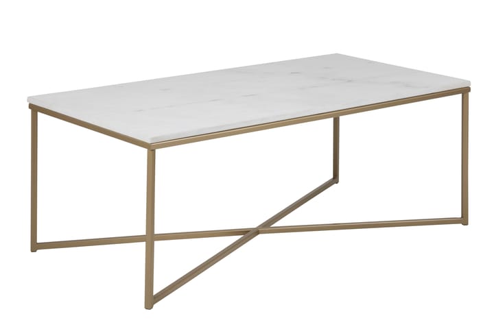 Sohvapöytä Alisma 120x60 cm - Valkoinen - Sohvapöytä