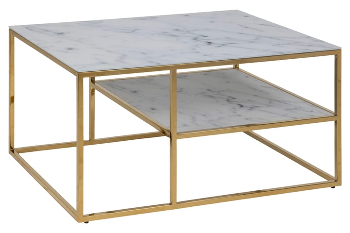 Sohvapöytä Alisma 90x60 cm - Valkoinen - Sohvapöytä