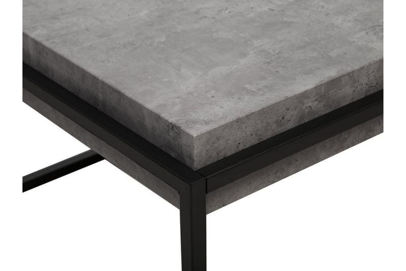 Altos suorakulmainen sohvapöytä 64 cm puuta ja metallia betonijäljitelmällä - Harmaa - Huonekalut - Pöytä & ruokailuryhmä - Sohvapöytä