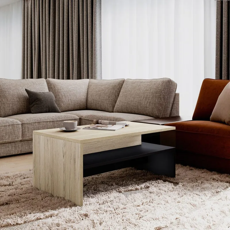 Sohvapöytä Baros - San Remo Tammi Vaalea Laminaatti - Huonekalut - Pöytä & ruokailuryhmä - Sohvapöytä