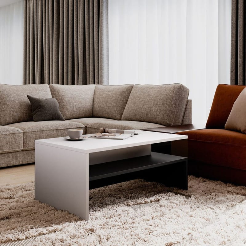 Sohvapöytä Baros - Valkoinen laminaatti - Huonekalut - Pöytä & ruokailuryhmä - Sohvapöytä