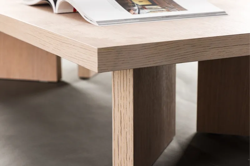 Bassholmen Sohvapöytä 140x80 cm - Whitewash - Huonekalut - Pöytä & ruokailuryhmä - Sohvapöytä