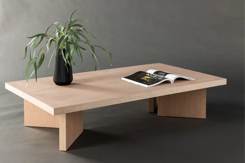 Bassholmen Sohvapöytä 140x80 cm - Whitewash - Huonekalut - Pöytä & ruokailuryhmä - Sohvapöytä