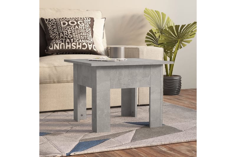 Sohvapöytä betoninharmaa 55x55x42 cm lastulevy - Harmaa - Huonekalut - Pöytä & ruokailuryhmä - Sohvapöytä