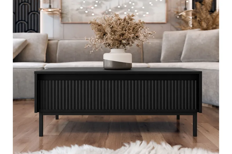 Sohvapöytä Bjurholm 100 cm - Musta - Huonekalut - Pöytä & ruokailuryhmä - Sohvapöytä