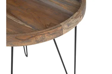 Bondiss 45 cm pyöreä sohvapöytä hiuspinnijaloilla tiikkiä - Ruskea - Huonekalut - Pöytä & ruokailuryhmä - Sohvapöytä