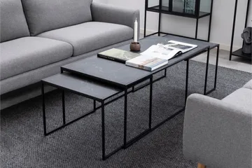 Sohvapöytä Boonanaring 120x60 cm - Musta - Huonekalut - Pöytä & ruokailuryhmä - Apupöytä & sivupöytä - Sarjapöytä