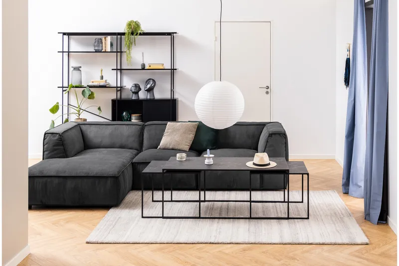 Sohvapöytä Boonanaring 120x60 cm - Musta - Huonekalut - Pöytä & ruokailuryhmä - Apupöytä & sivupöytä - Sarjapöytä