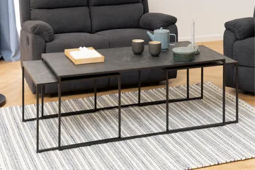 Sohvapöytä Boonanaring 120x60 cm - Musta - Huonekalut - Pöytä & ruokailuryhmä - Apupöytä & sivupöytä - Sarjapöytä